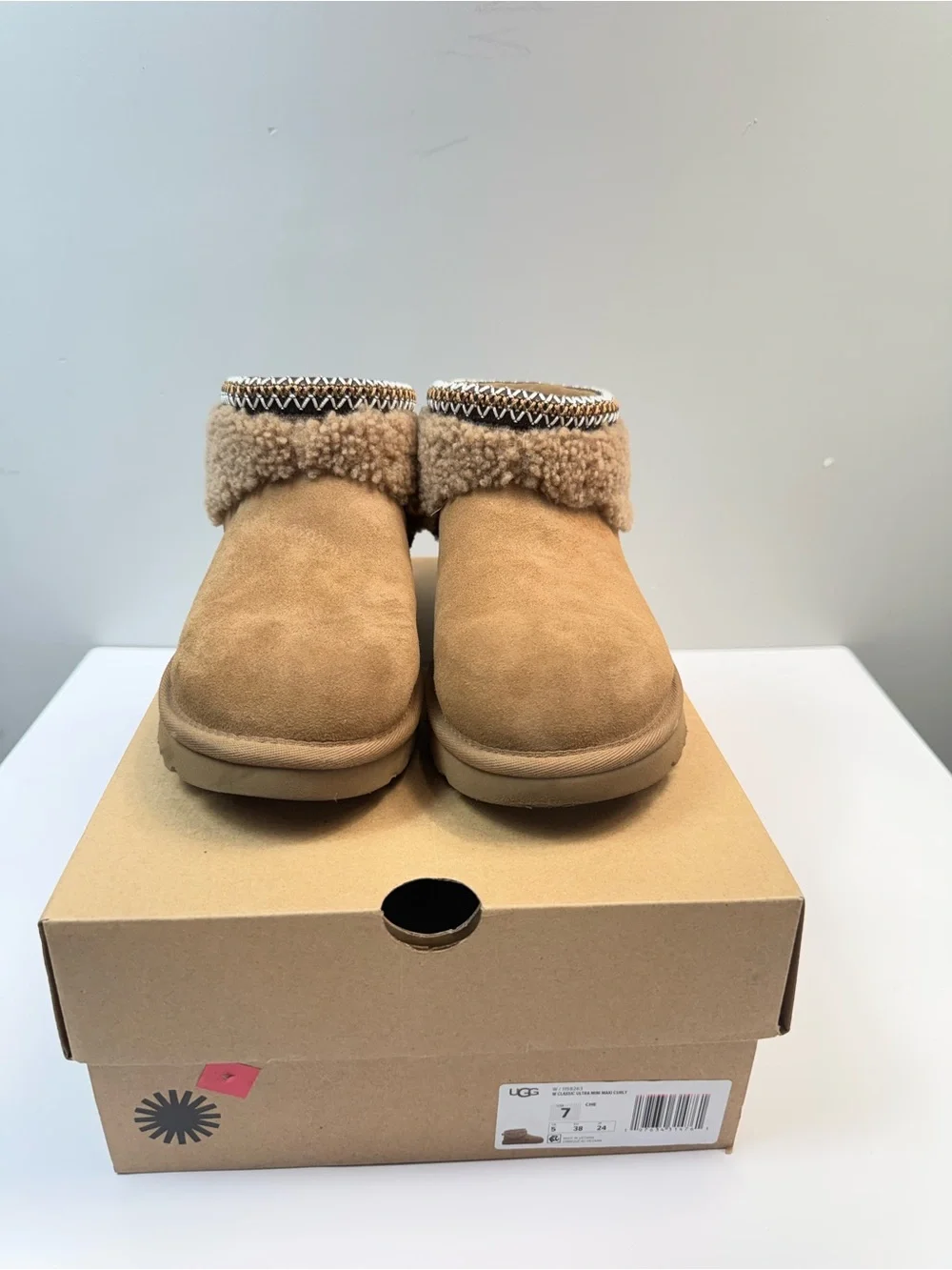 UGG Classic Ultra Mini New Heights Chestnut Size 7